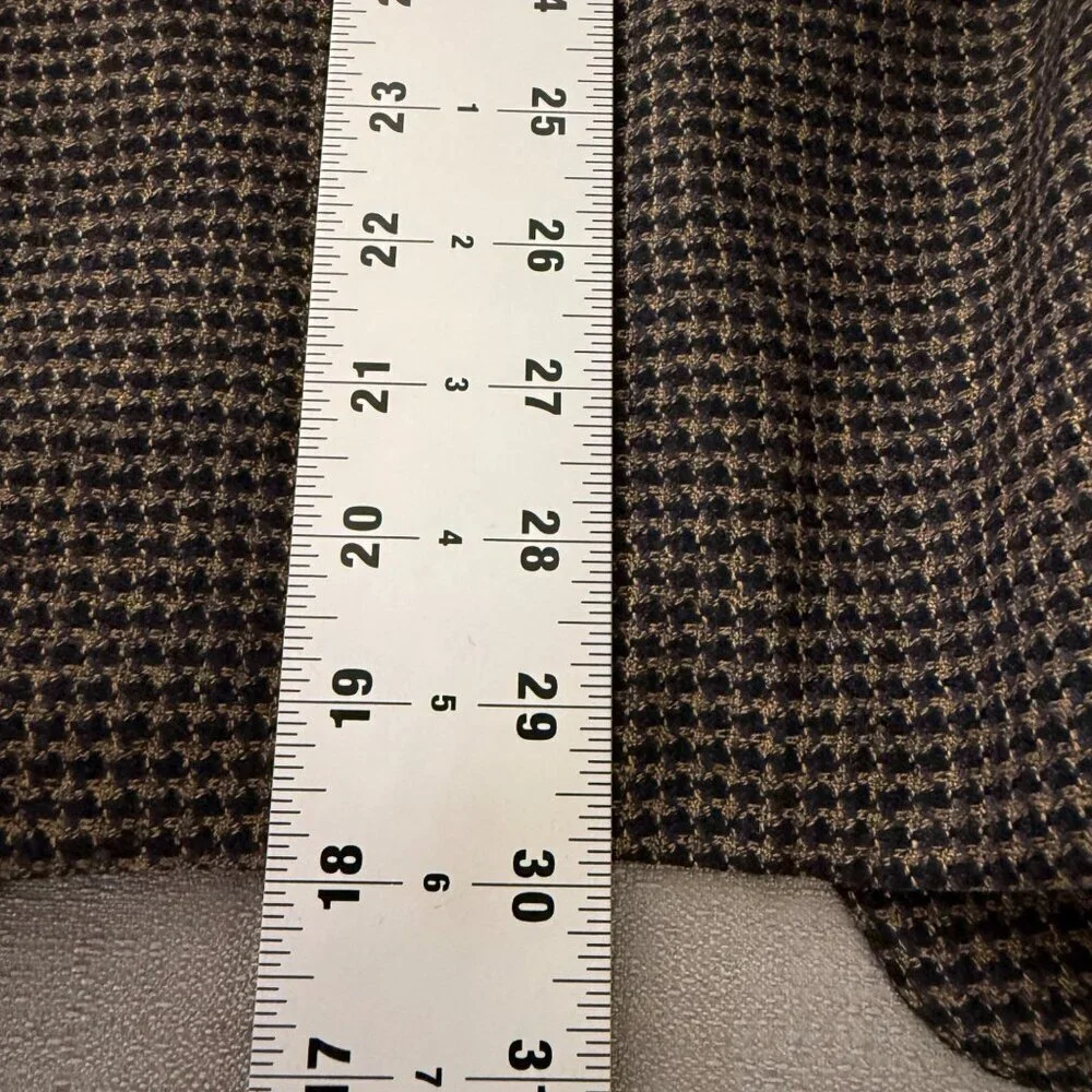 Canali Blazer Mens 40R Wool Brown Blue Houndstooth 3-Btn Made Italy Sport Coat